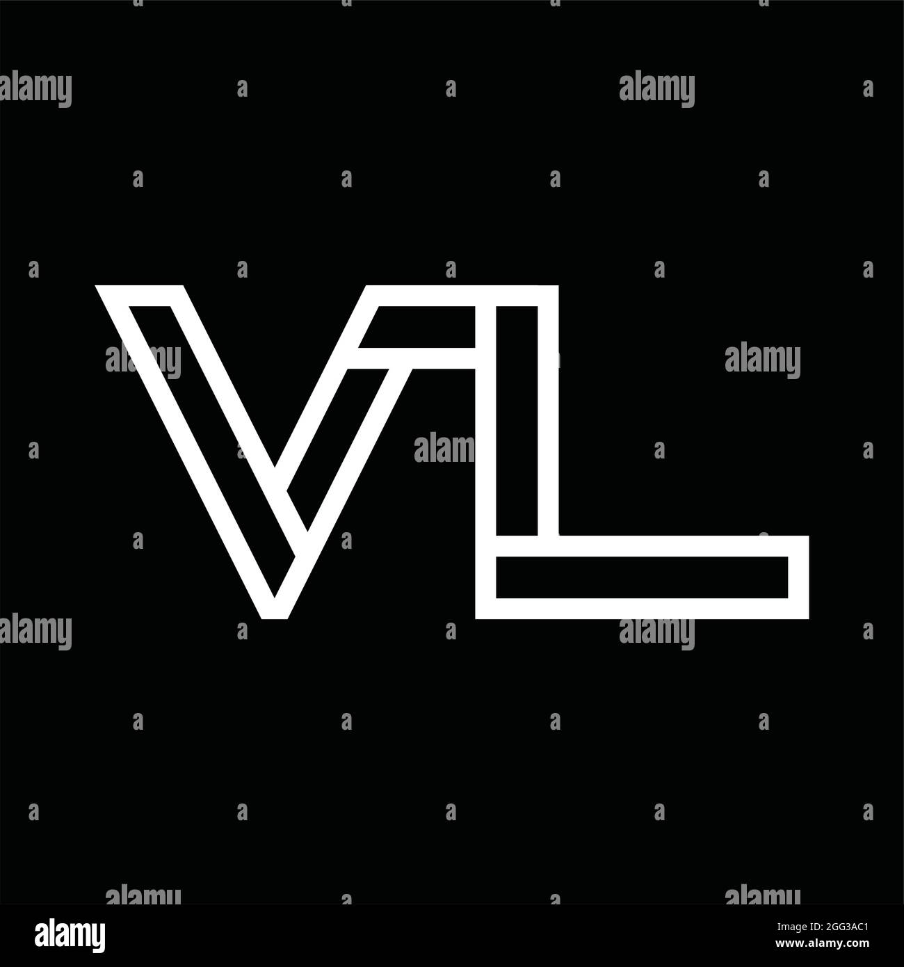 VL Logo monogram with shieldshape and black outline design template vector  icon abstract Stock Vector Image & Art - Alamy
