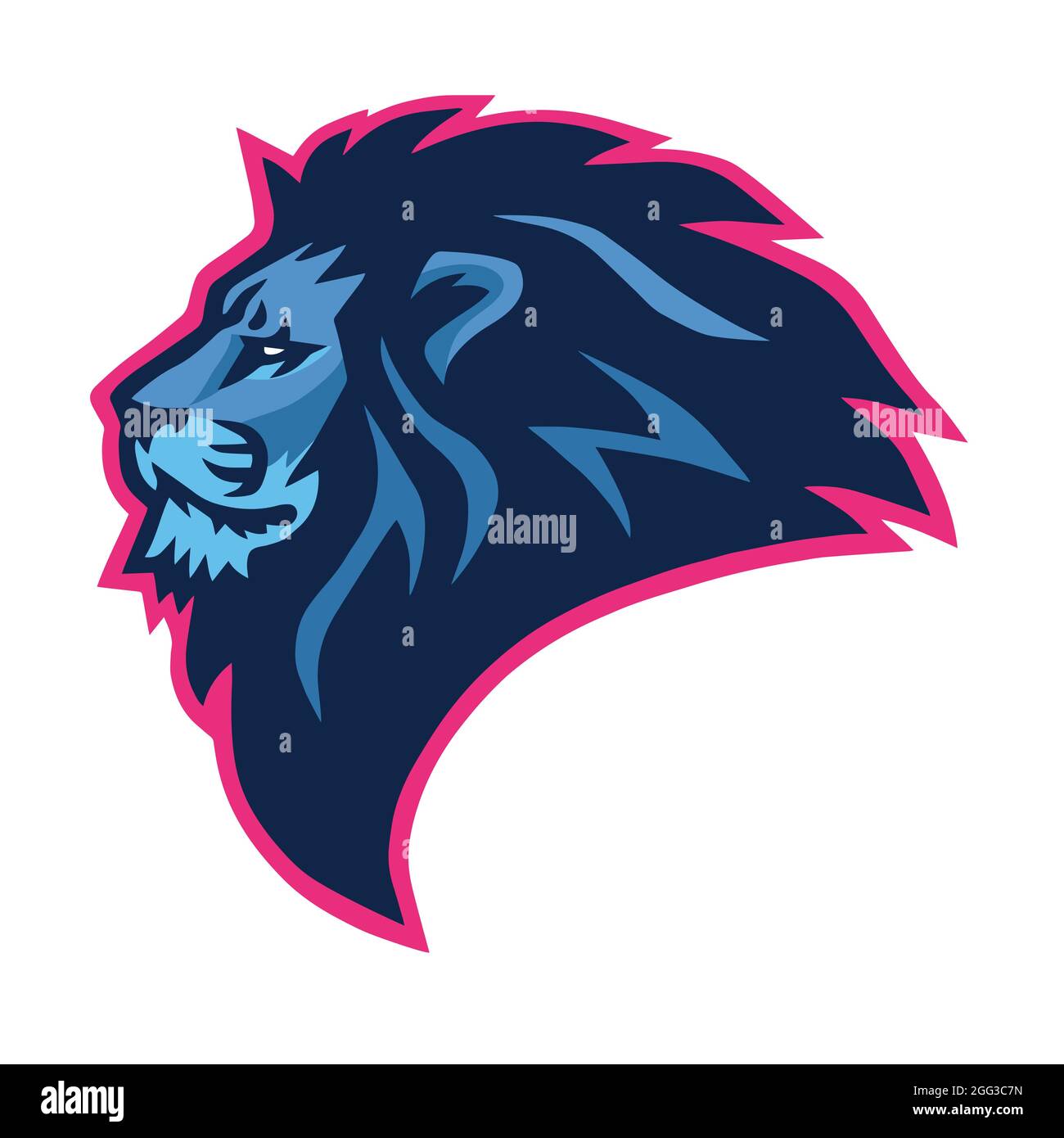 Lion Head Adventure Esport Sports Mascot Logo Design Stock Vector Image ...