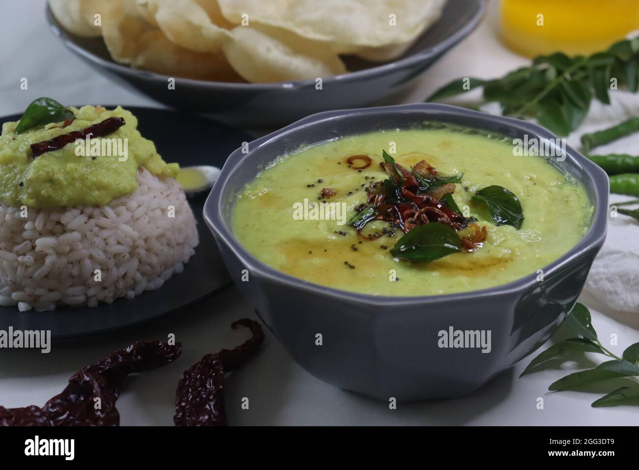 Parippu curry, The first course of Kerala Sadya. Boiled moong dal