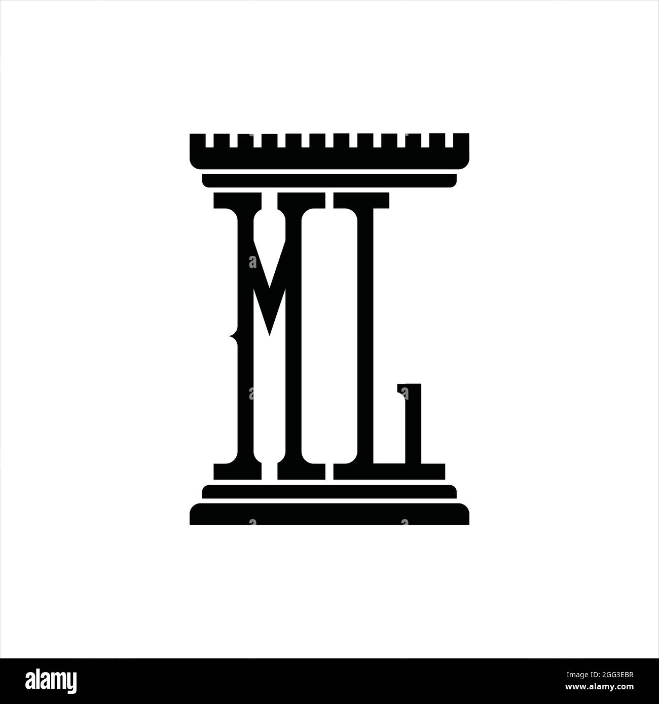 ML Logo monogram abstract speed technology blackground design template ...