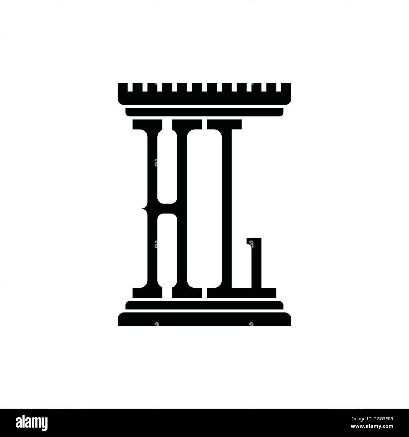 HL Logo monogram abstract speed technology blackground design template ...