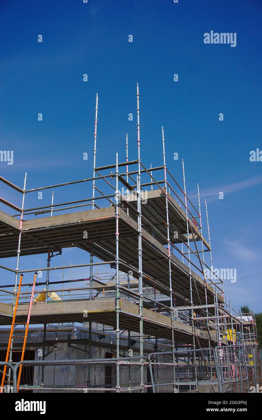 Scaffolding at an Eildon Housing building site in Edgar Road