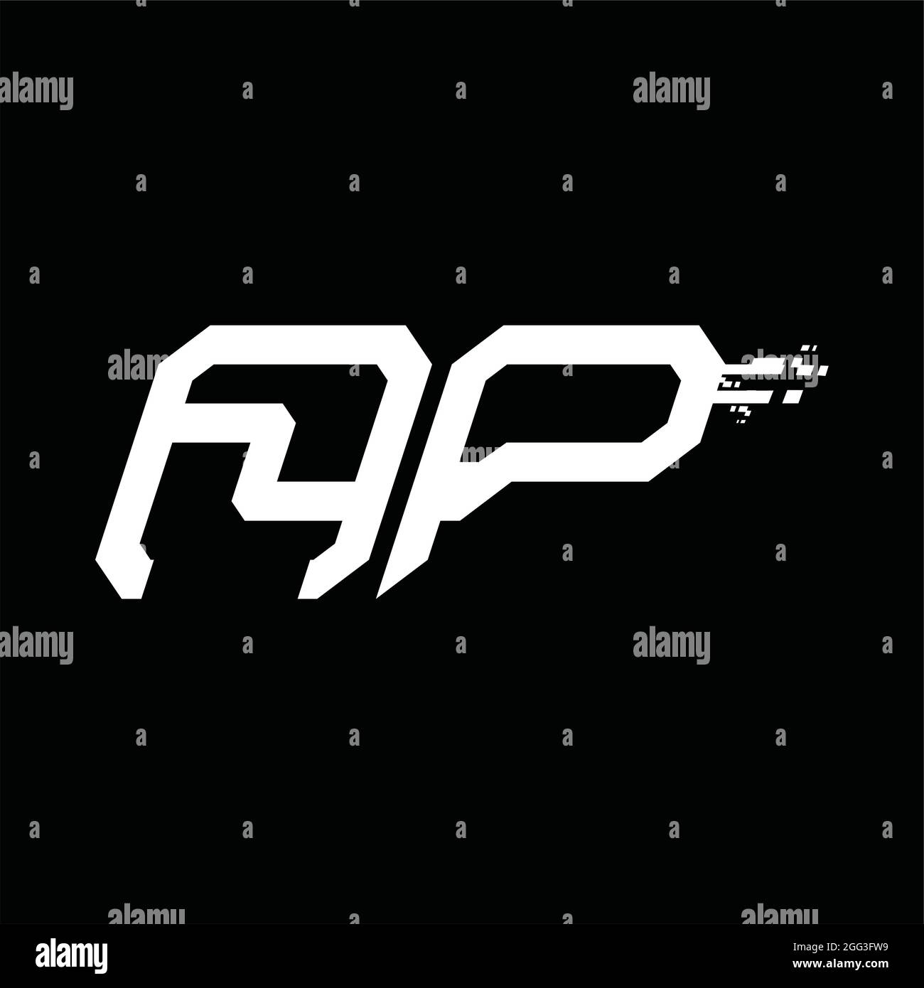 AP Logo monogram abstract speed technology blackground design template ...