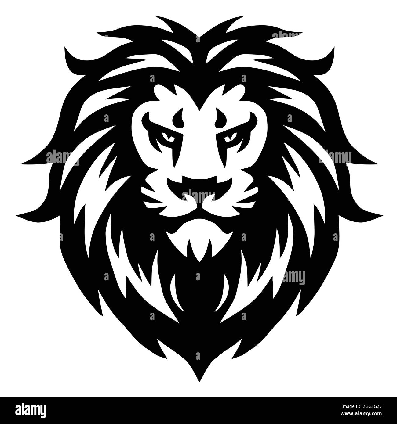 Lion Head Logo Vector Template Illustration Design Stock Vector Image ...