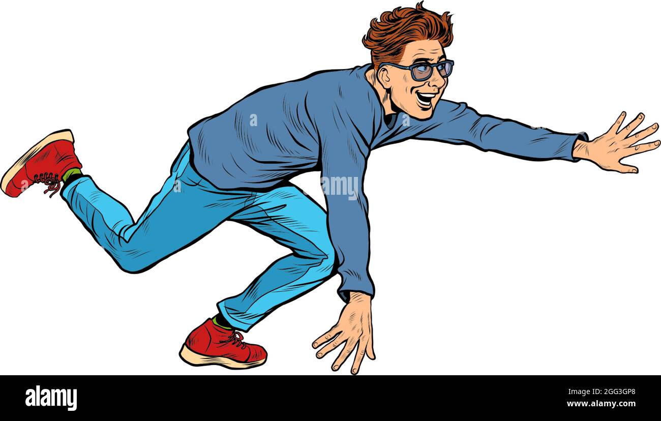 Man runs leg Stock Vector Images - Alamy