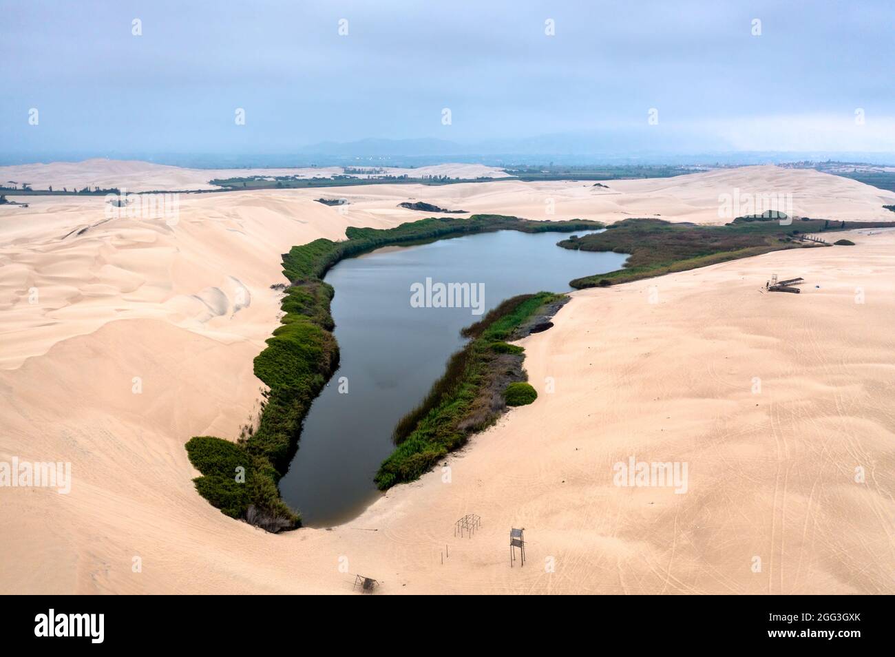 The Moron Oasis in the Atacama Desert, Peru Stock Photo