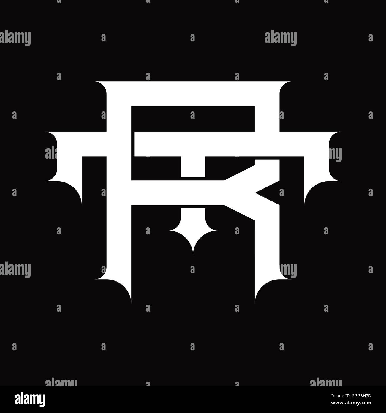 TR Logo monogram with slice shape blackground design template Stock ...