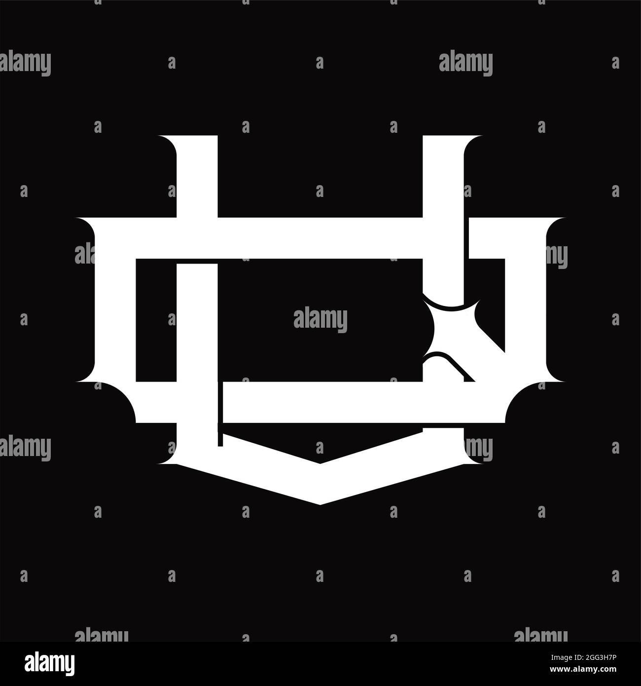 QV Logo monogram with vintage overlapping linked style on white design ...