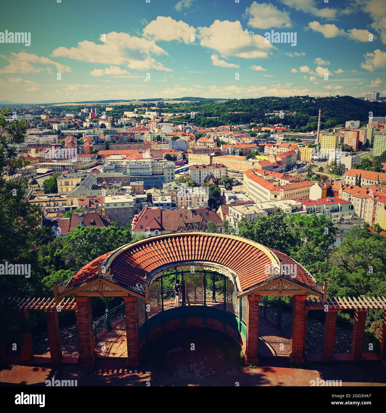 City of Brno - Czech Republic - Europe. Beautiful views of the city and houses on a sunny summer day. Stock Photo