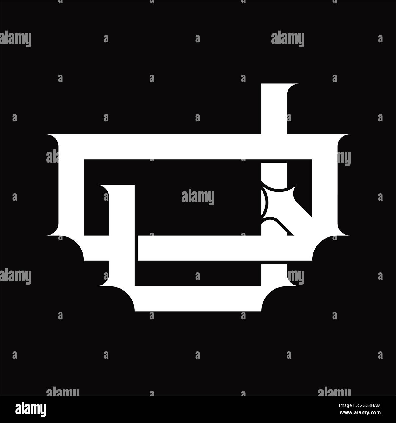 QJ Logo monogram with slice shape blackground design template Stock ...