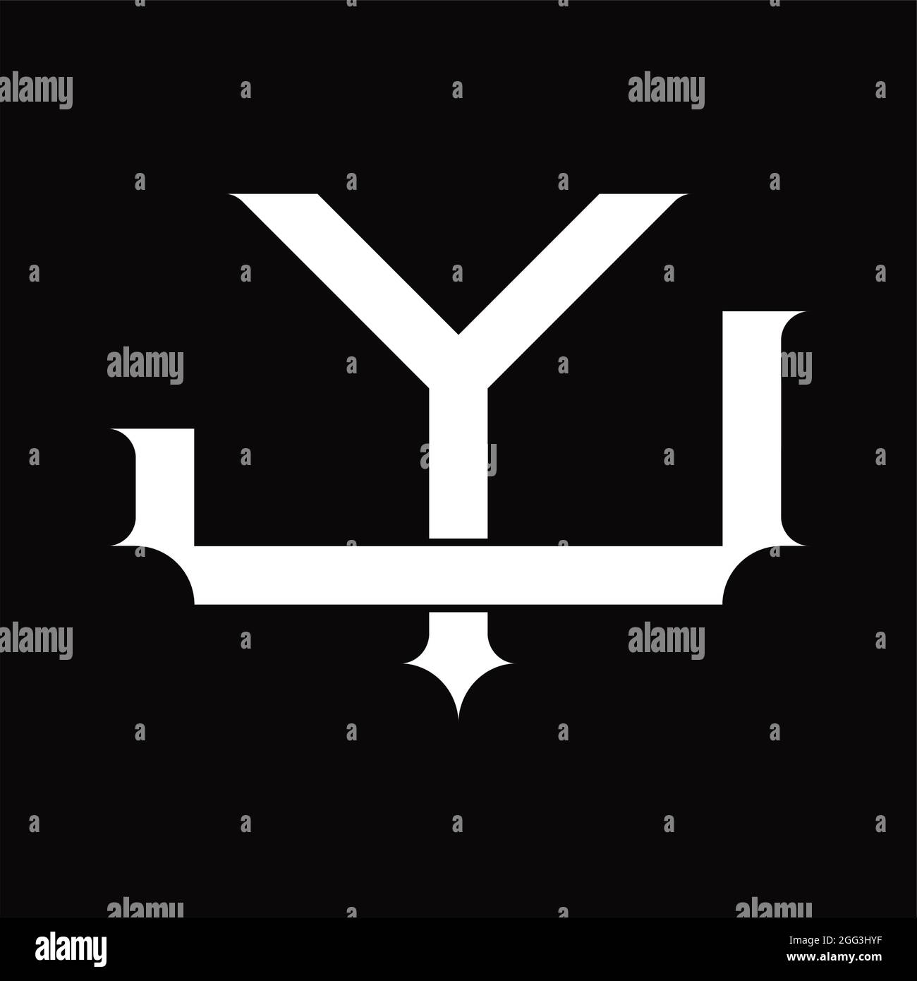 JY Logo monogram with slice shape blackground design template Stock Vector