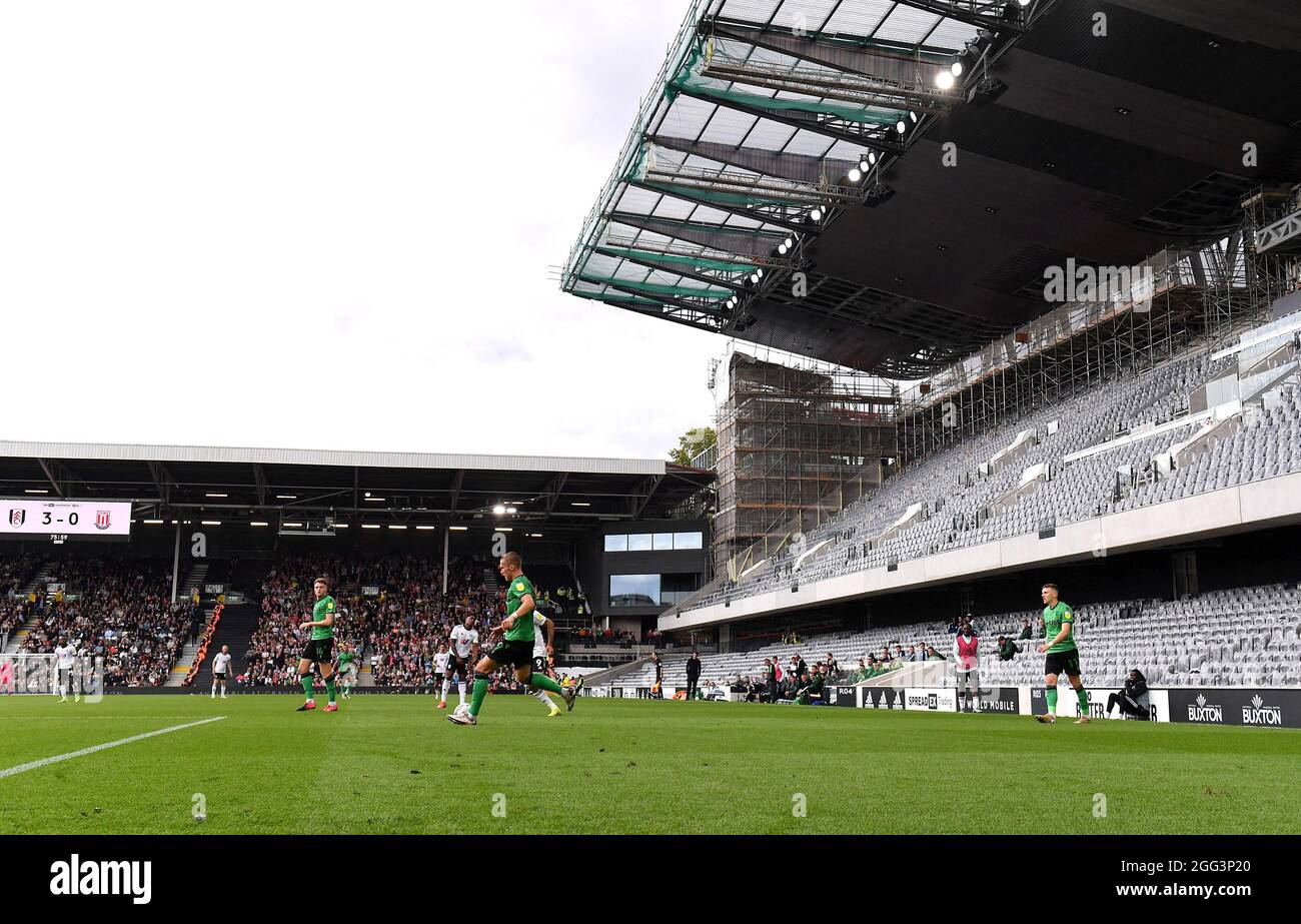 During The Sky Bet Championship Match At Craven Cottage London Picture Date Saturday August 28 21 Stock Photo Alamy