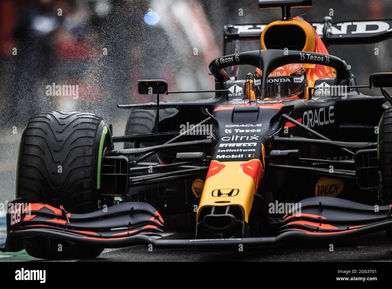 Spa-Francorchamps, Belgium. 28th Aug, 2021. Max Verstappen (NLD) Red Bull  Racing RB16B. Belgian Grand Prix, Saturday 28th August 2021. Spa-Francorchamps,  Belgium. Credit: James Moy/Alamy Live News Stock Photo - Alamy
