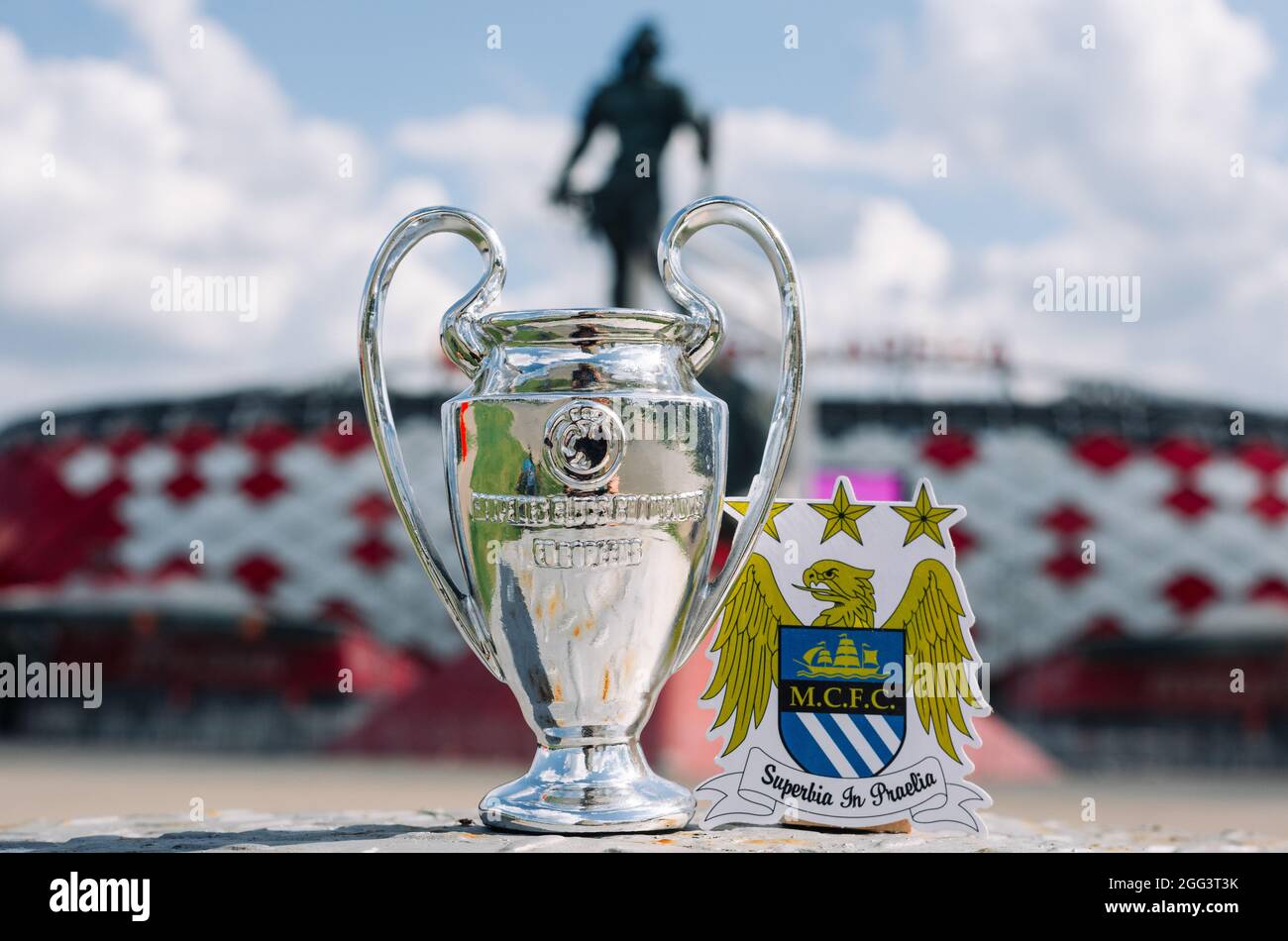 Champions league logo pitch hi-res stock photography and images - Alamy