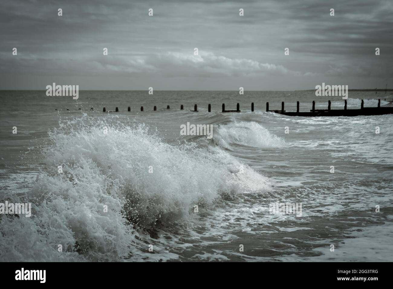 Hornsea Waves Stock Photo
