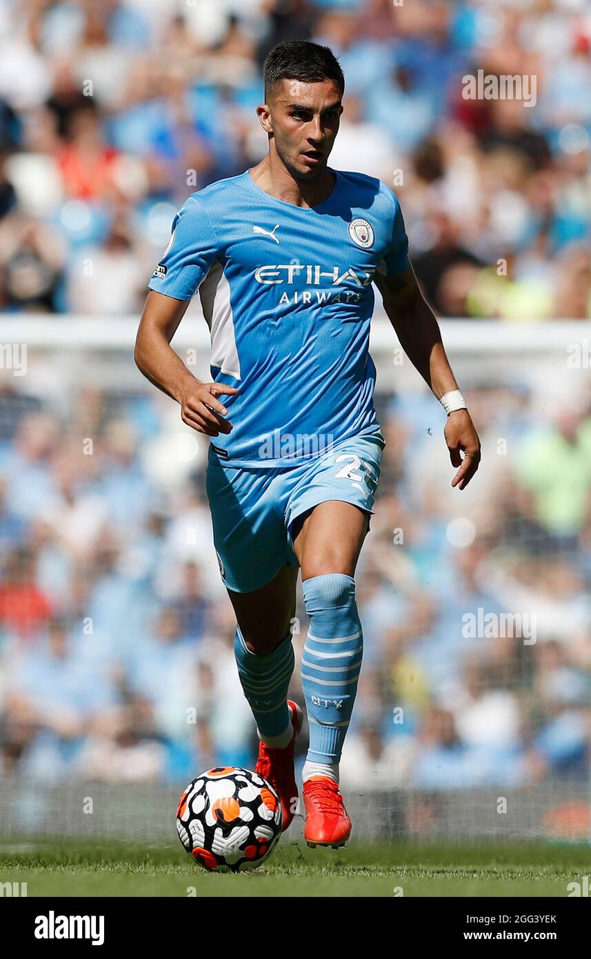 Manchester, England, 28th August 2021. Ferran Torres of Manchester City