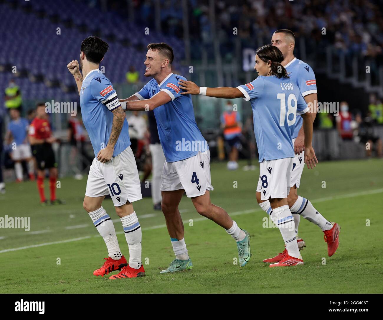 Olympic Stadium Rome Italy 28th Aug 21 Serie A Football Ss Lazio Versus Ac Spezia Luis Olympic Stadium Rome Italy 28th Aug 21 Serie A Football Ss Lazio Versus Ac Spezia Luis