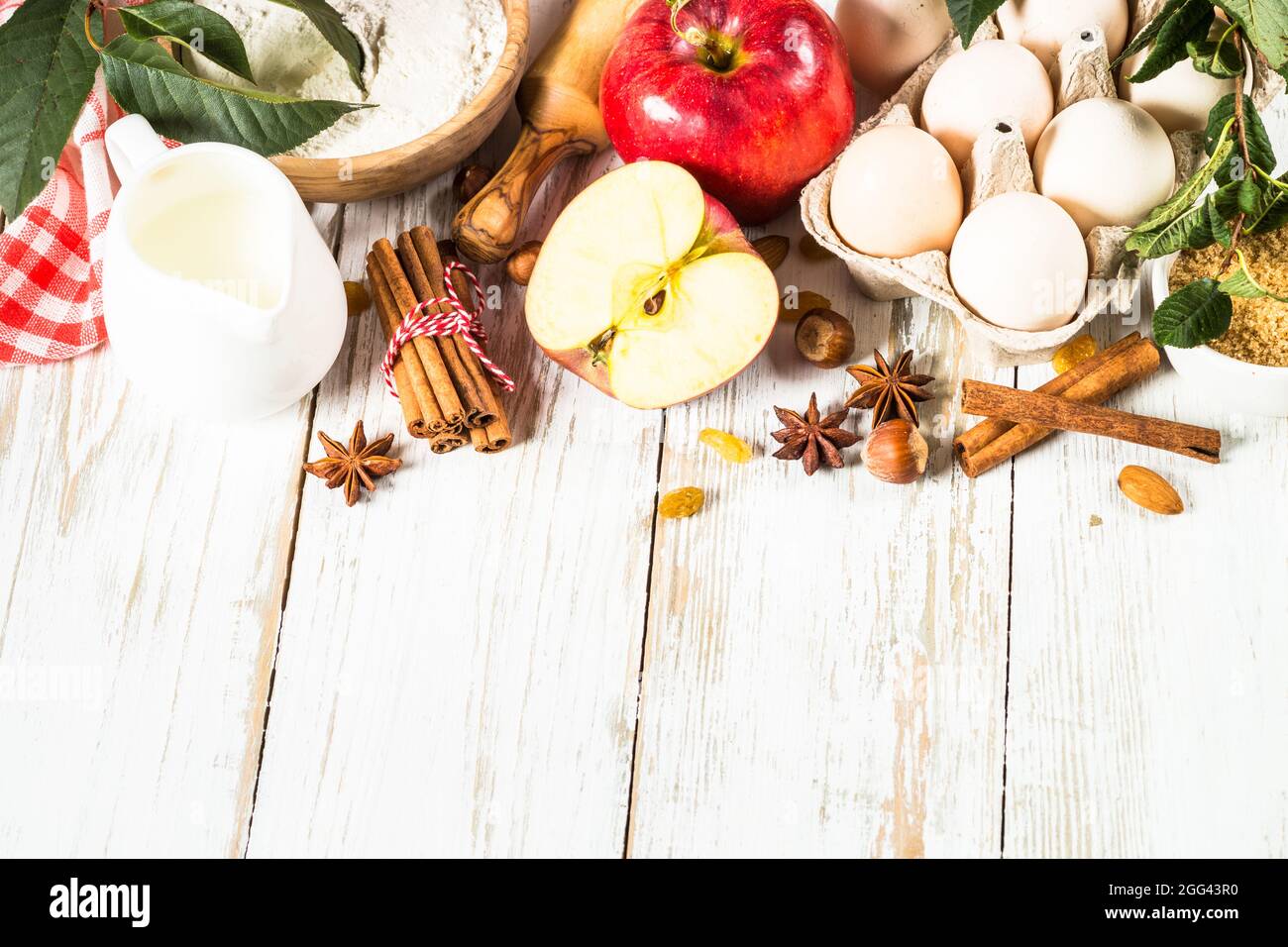 Fall baking ingredients on white Stock Photo - Alamy