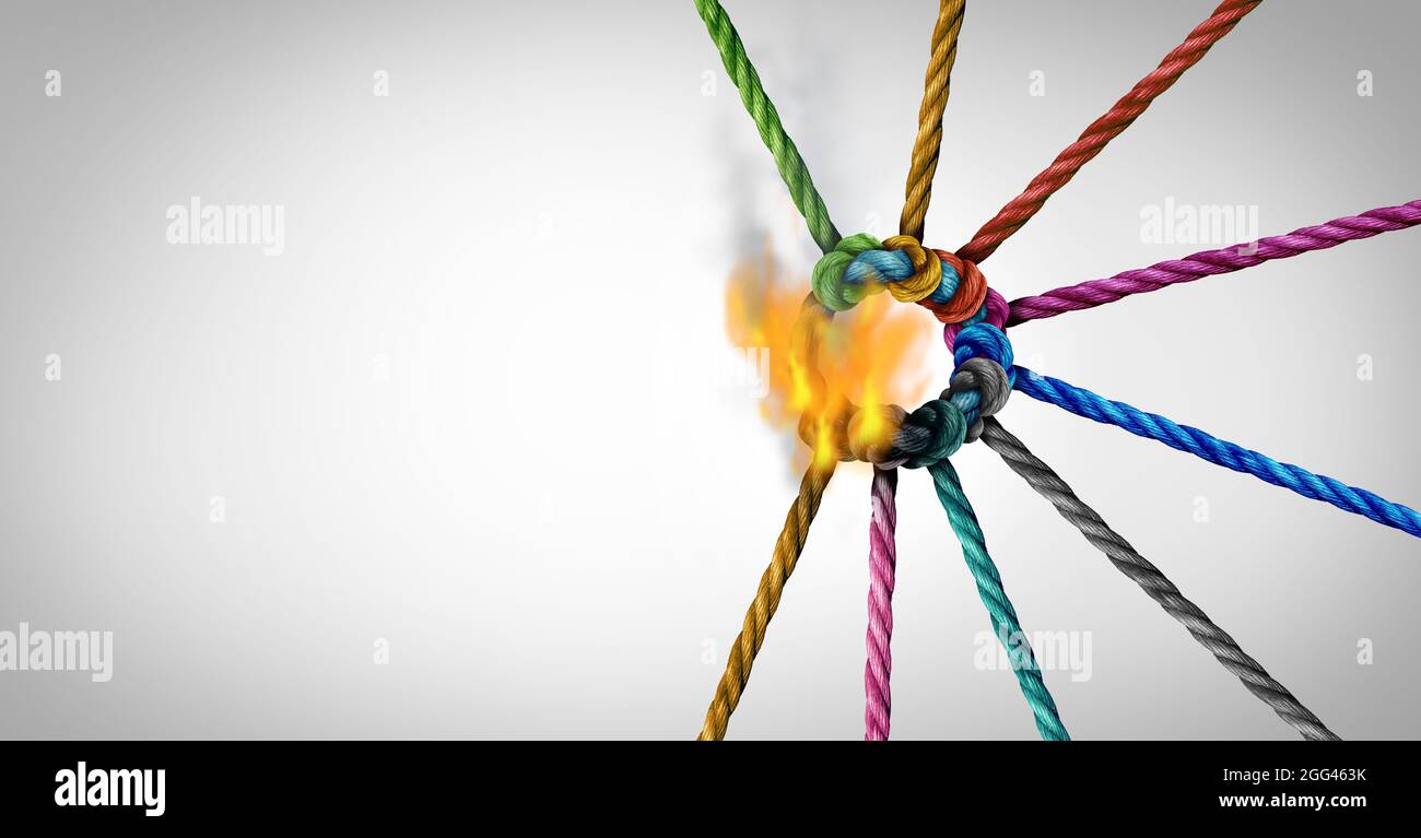 Do Disconnecting Rope Teamwork crisis and disconnect concept as a business metaphor for ...
