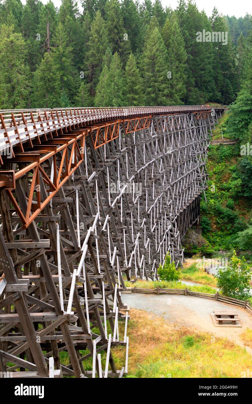 Wooden railroad bridge hi-res stock photography and images - Alamy