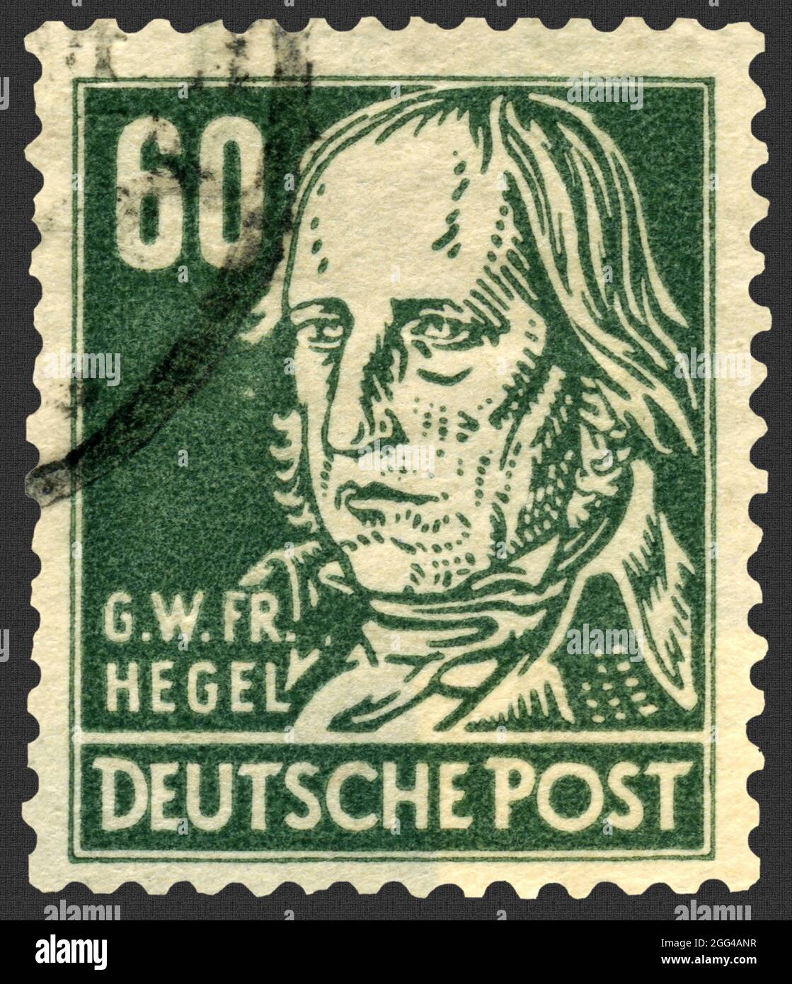 German Philosopher Georg Wilhelm Friedrich Hegel Postage Stamp Stock Photo