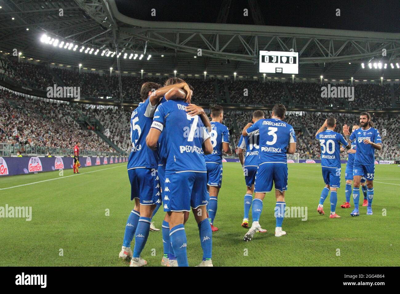 Juventus U23 celebrates after scoring his side's first goal of the match  Stock Photo - Alamy