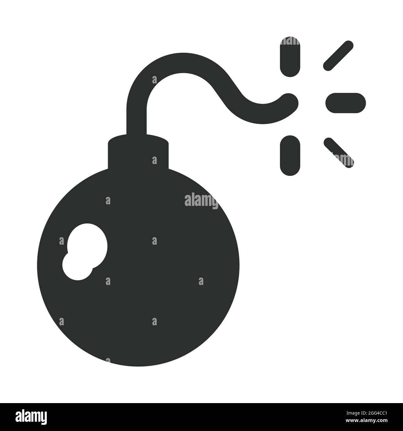Icon Vector of Bomb Glyph Style Simple illustration, Editable