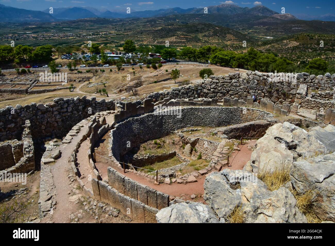 The Grave Circle A At The Ancient Mycenae, Greece Stock Photo - Alamy