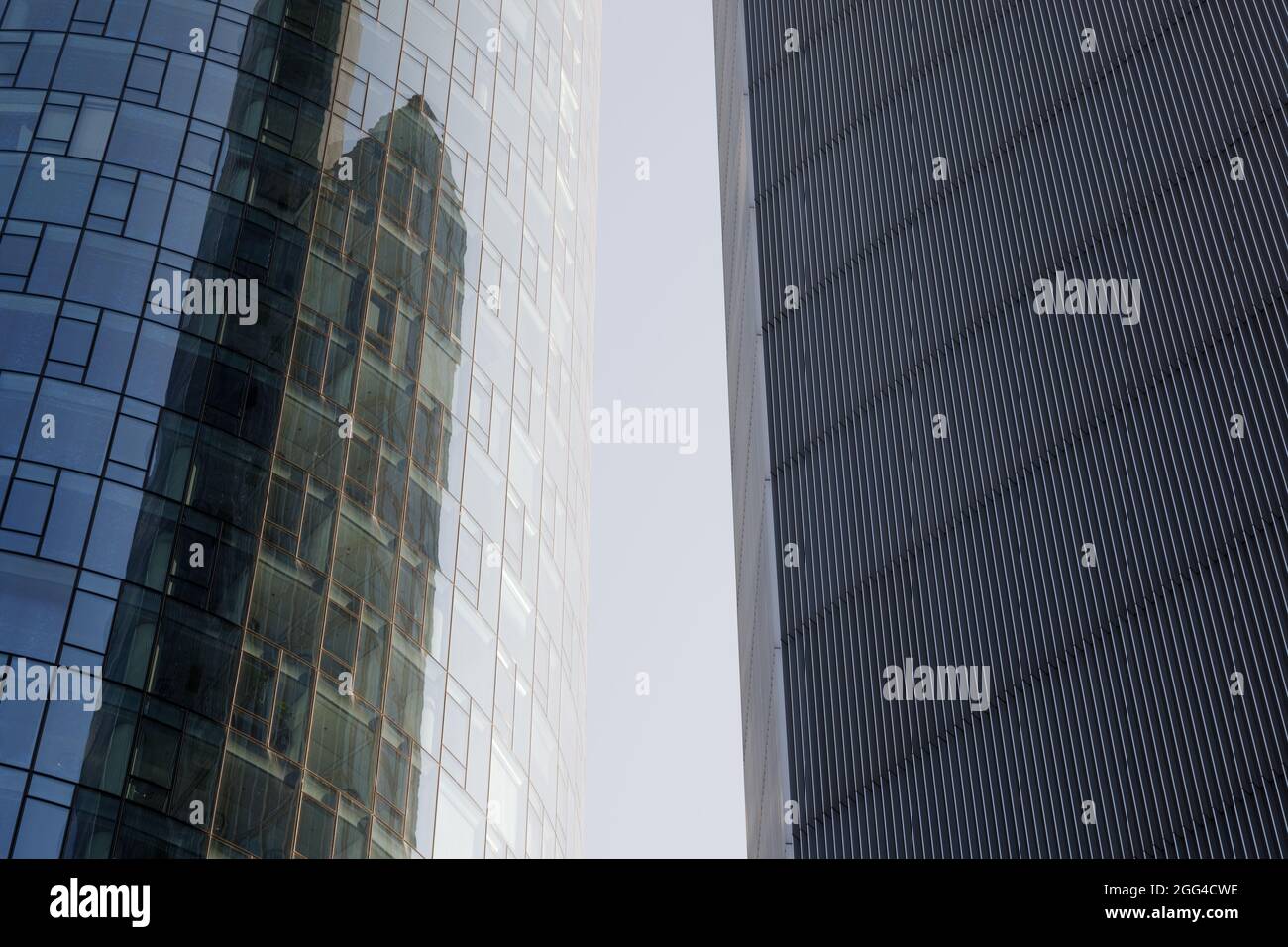 Exterior architectural detail modern facade of High-rise office ...