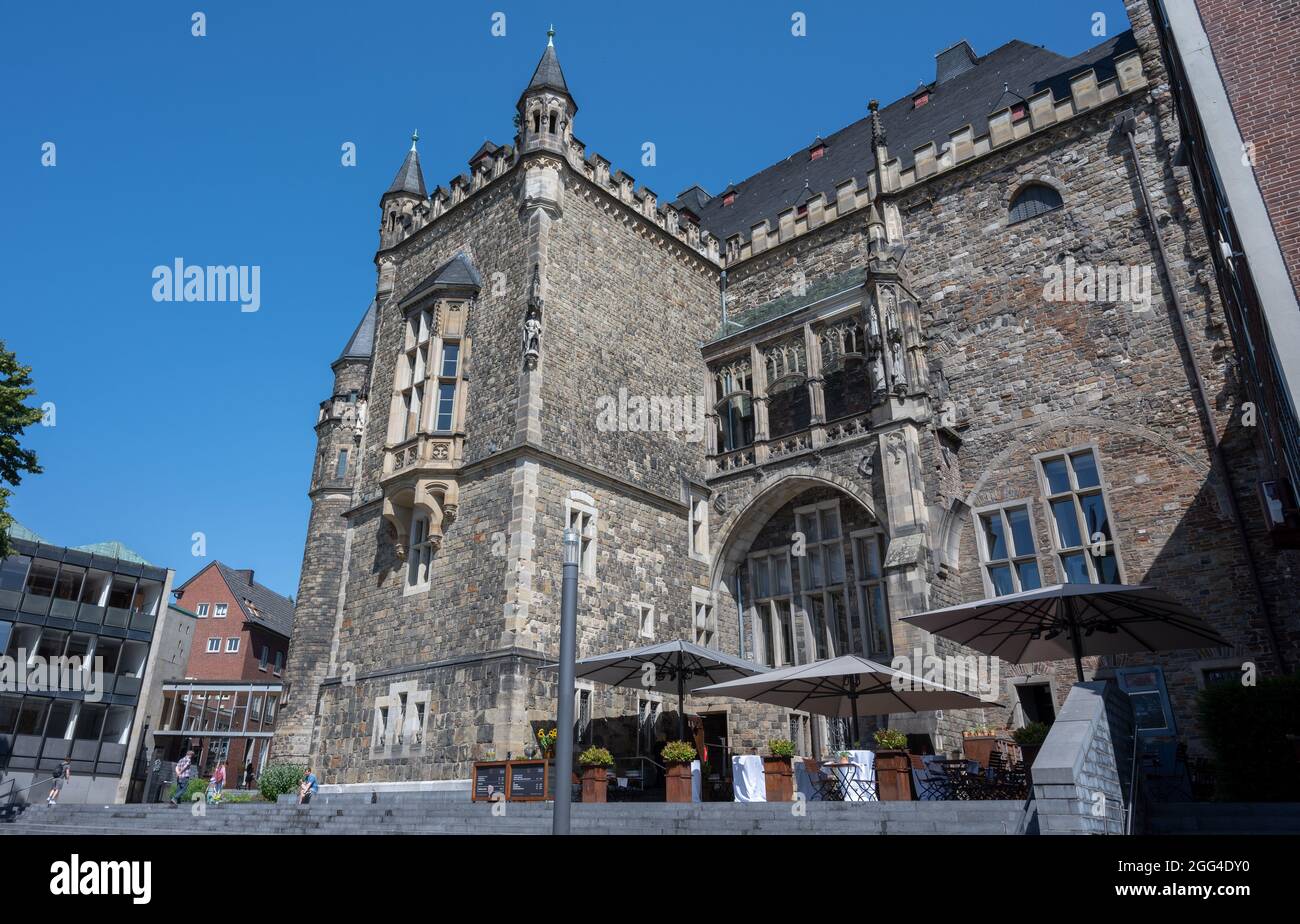 Aachen-Rathaus Stock Photo