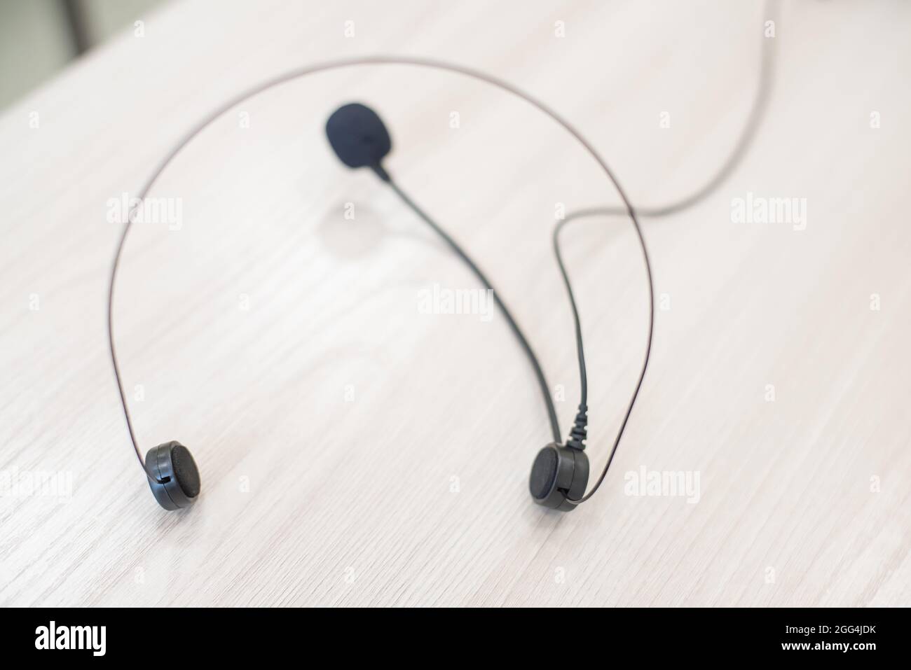 Headset for hearing impaired people on a white background Stock Photo