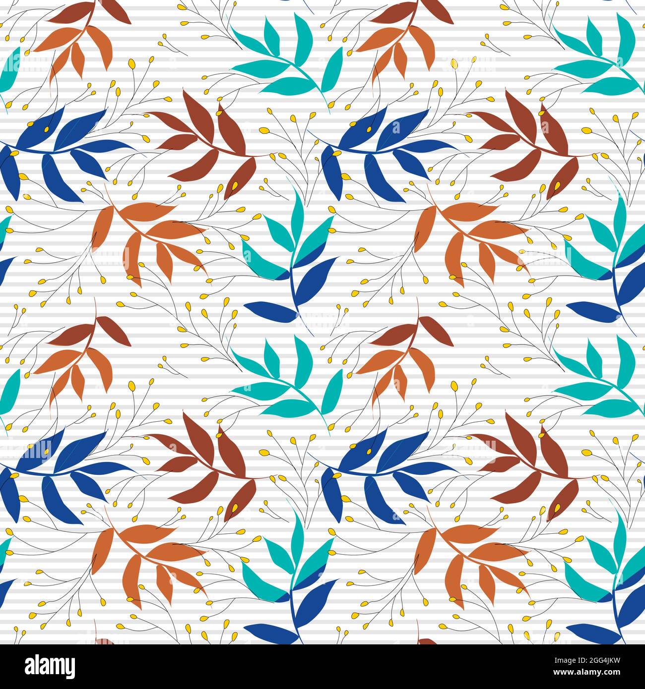 Autumn Leafs falling Vector illustration Repeatable Tiles Stock Vector