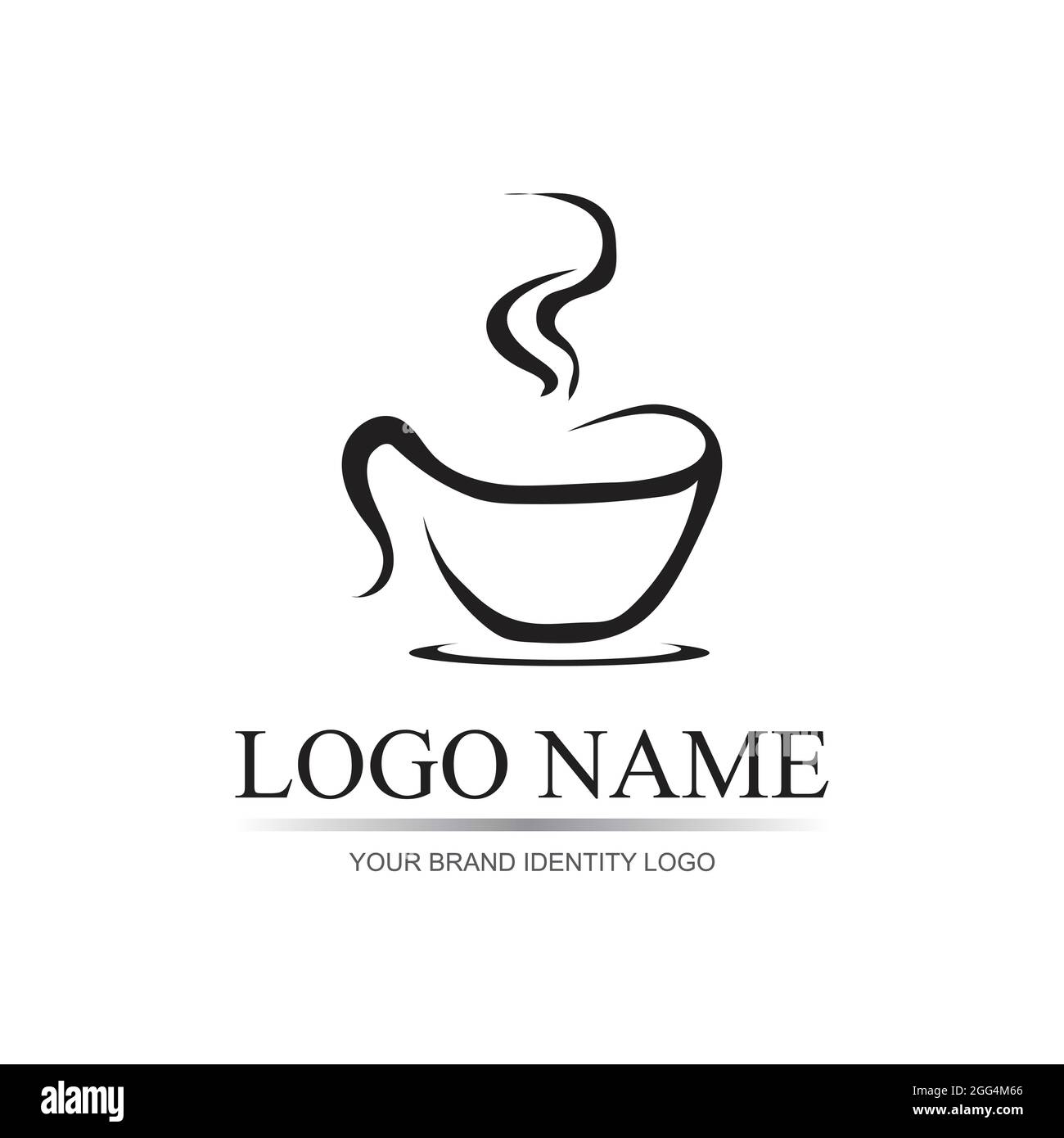 Coffee cup logo template vector icon Vector Stock Vector Image & Art