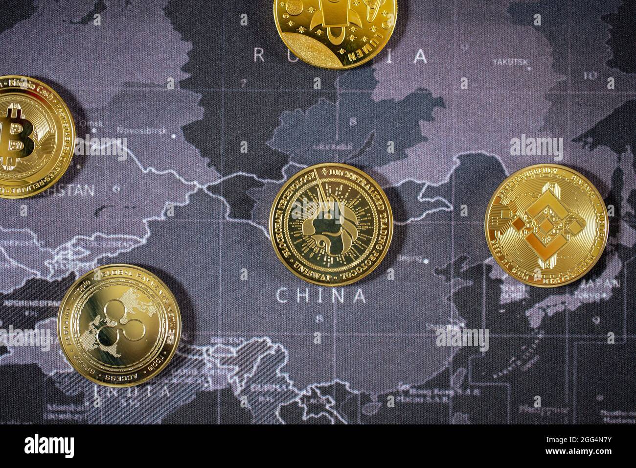 Cryptocurrency bitcoin the future coin, new virtual money. The growth rate  of the gold coin is the important currency for pay everything in the global  Stock Photo - Alamy
