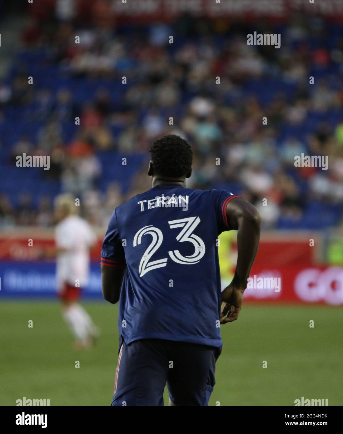 Harrison, United States . 28th Aug, 2021. Carlos Terán (23, Chicago Fire FC) during the Major League Soccer game between New York Red Bulls and Chicago Fire FC at Red Bull Arena in Harrison, New Jersey. Credit: SPP Sport Press Photo. /Alamy Live News Stock Photo