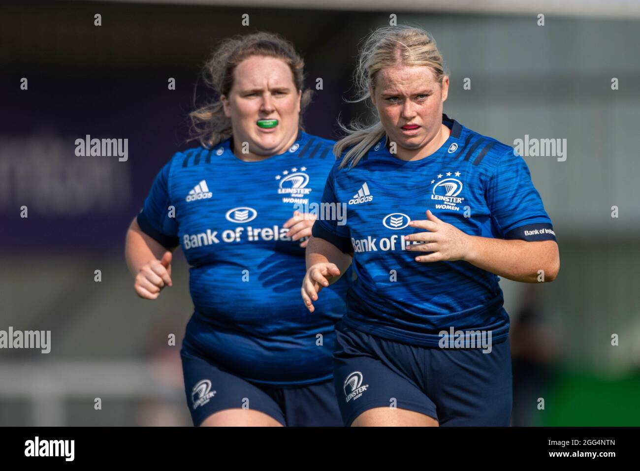 Galway, Ireland. 28th Aug, 2021. Chloe Blackmore of Leinster Womens and Mary Healy of Leinster Womens during the 2021 Vodafone Women's Interprovincial Series match between Connacht Womens and Leinster Womens at the Sportsground in Galway, Ireland on August 28, 2021 (Photo by Andrew SURMA/ Credit: Sipa USA/Alamy Live News Stock Photo