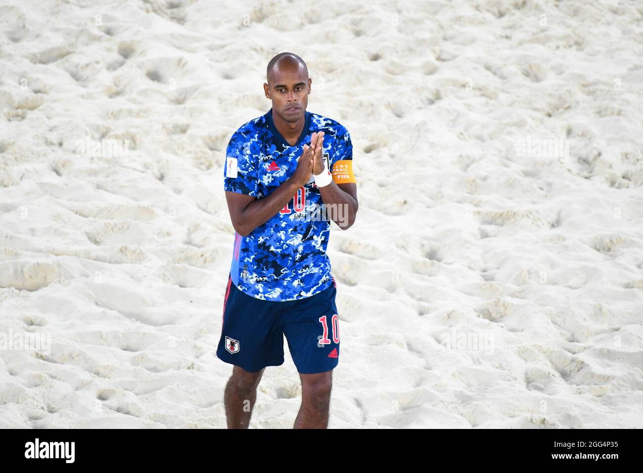 Moscow, Moscow, Russia. 28th Aug, 2021. Luzhniki Stadium.The 2021 Beach Soccer World Cup. Japanese.national team player OZU MOREIRA during the match between Japan and Senegal (Credit Image: © Daniel Kutepov/ZUMA Press Wire) Stock Photo