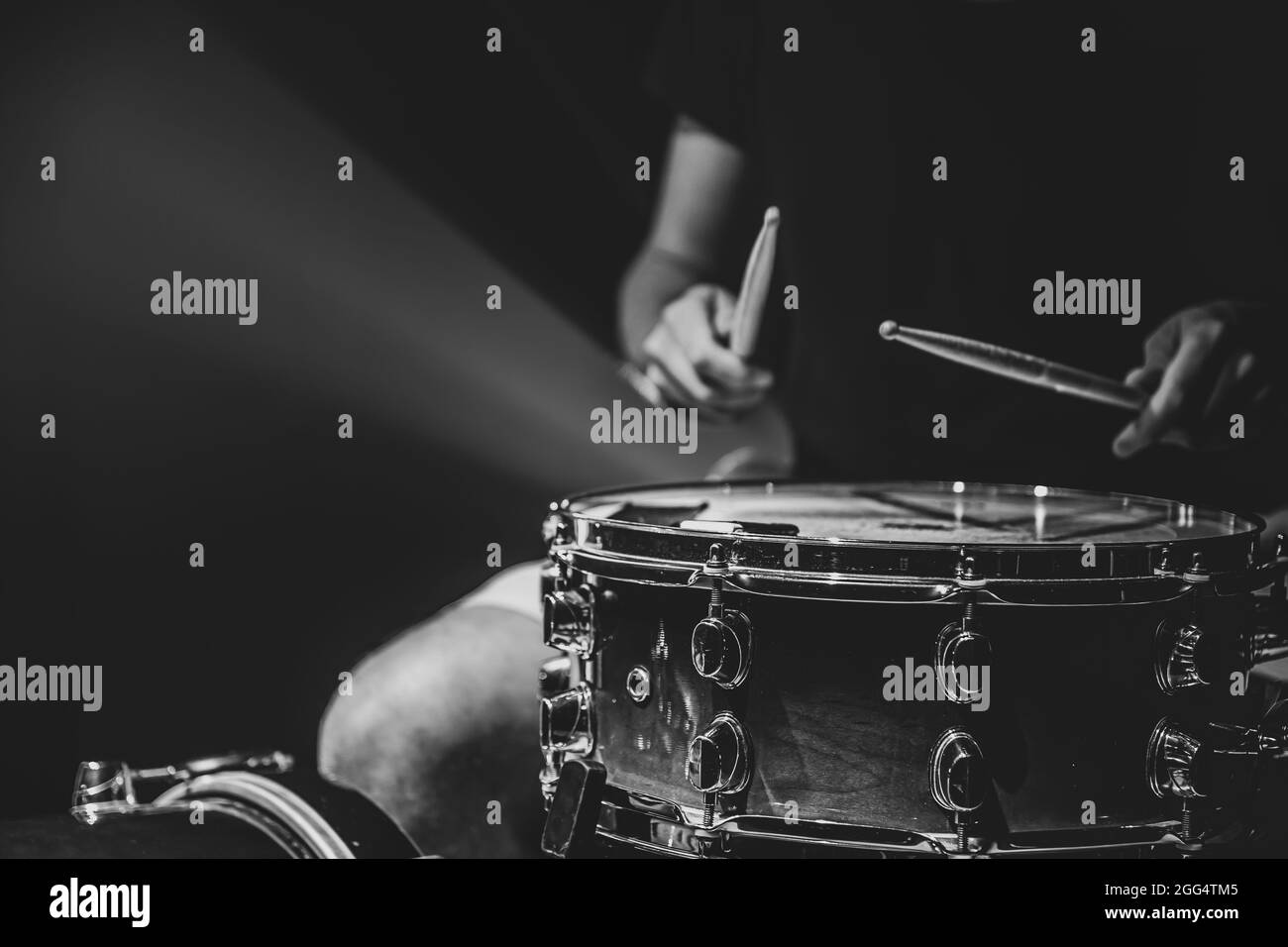 Playing snare drum Black and White Stock Photos & Images - Alamy