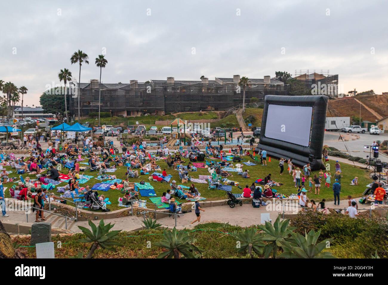 August 28, 2021 The sunset in Solana Beach, California on Saturday