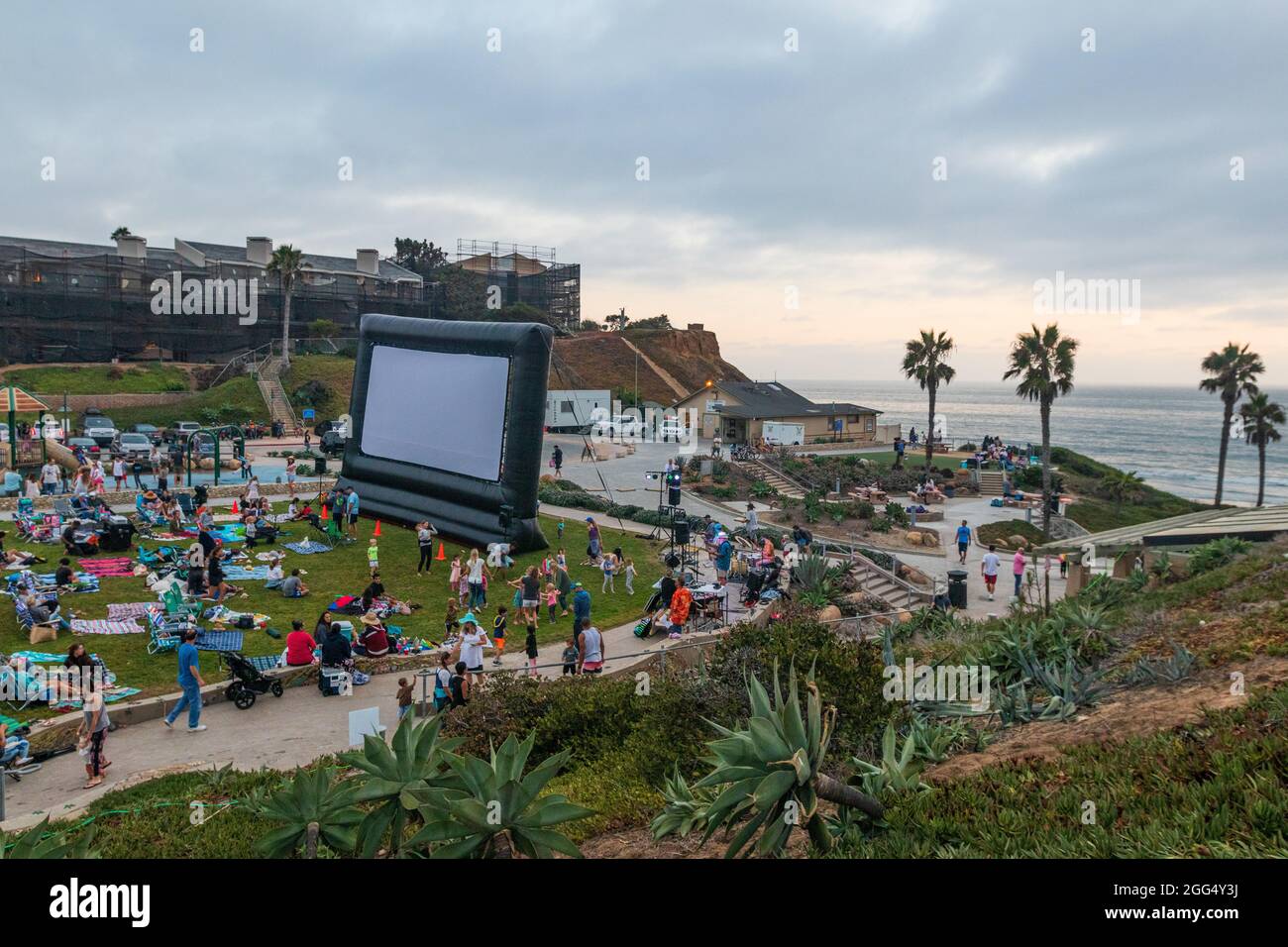 August 28, 2021 The sunset in Solana Beach, California on Saturday