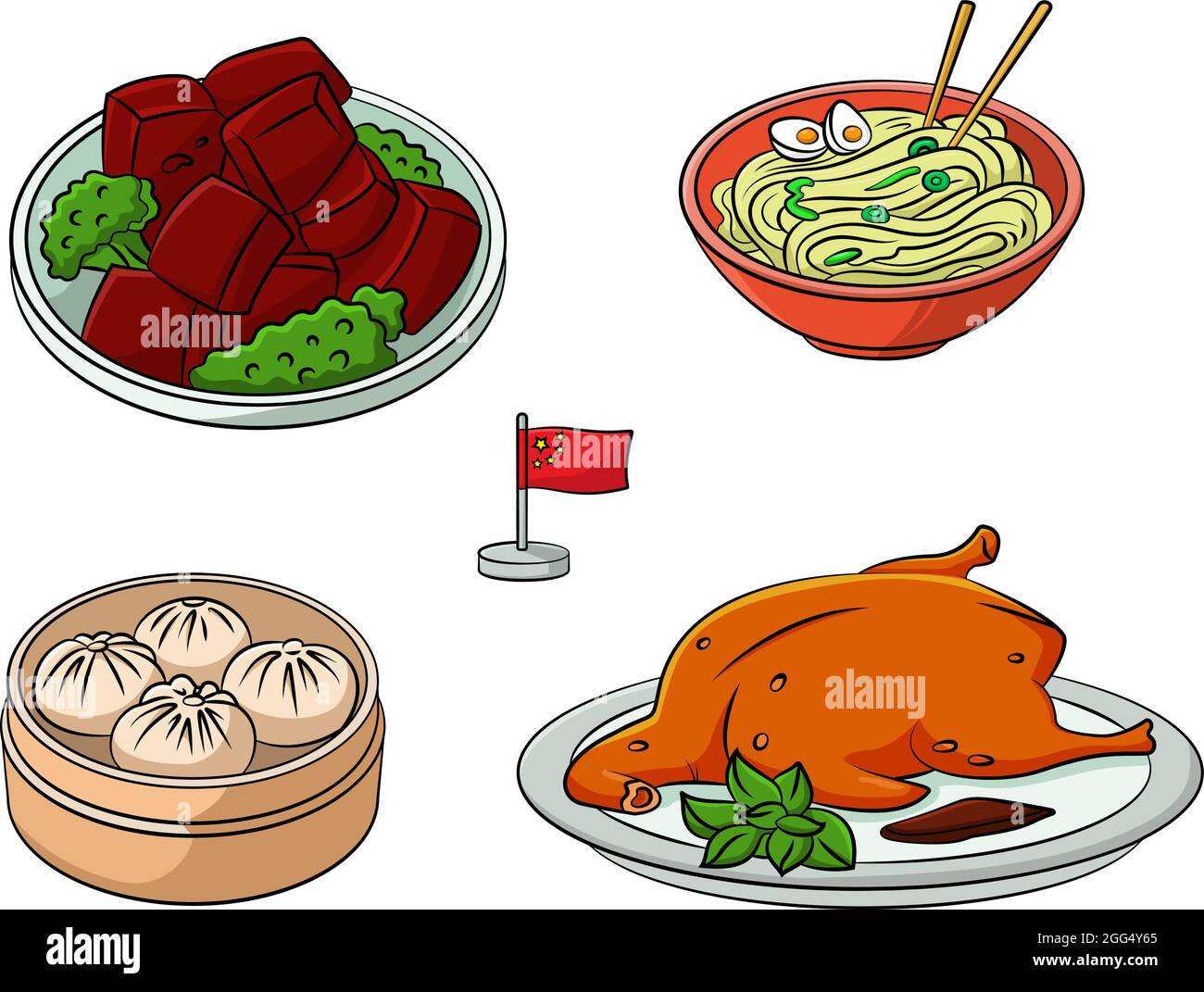 cartoon chinese food
