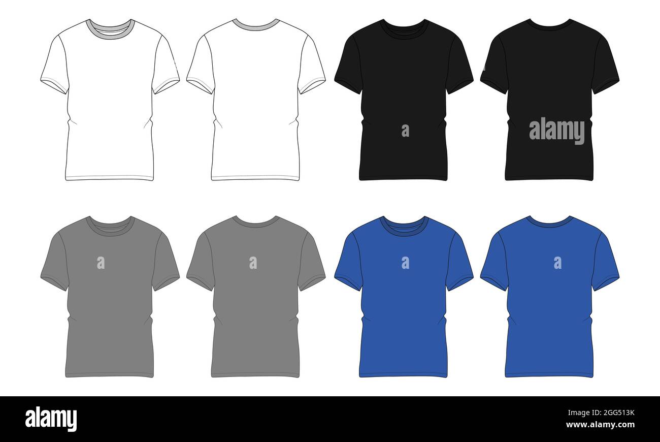 Set White, black, Grey, blue color Cotton jersey Regular fit Short