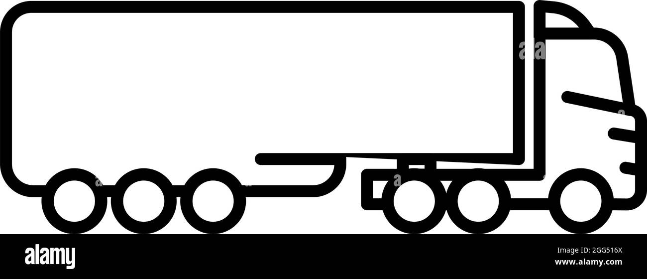 Cabover truck Cargo Transportation Truck or Lorry Stock Vector