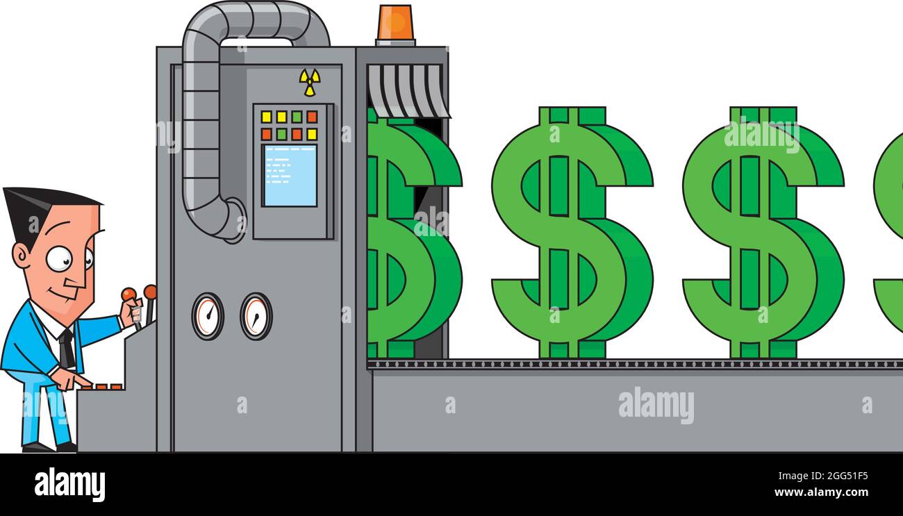 Money making machine Stock Vector Image & Art - Alamy