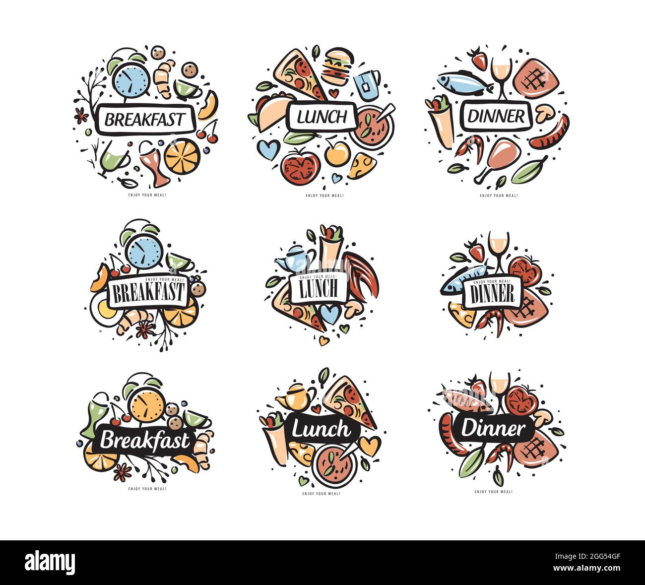 Dinner sets Stock Vector Images - Alamy