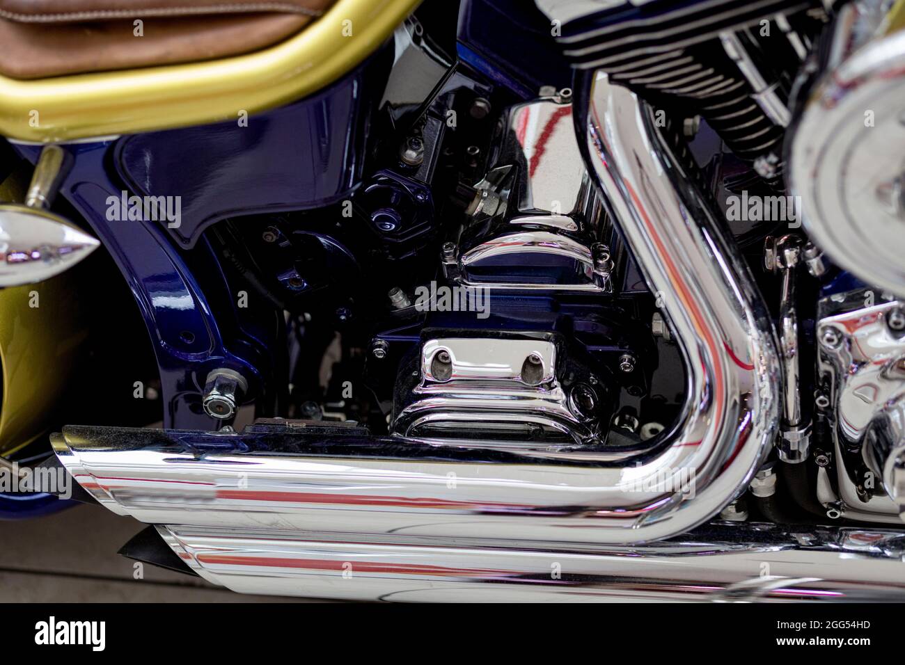 Chromed Engine Block Shiny chrome details motorcycle. engine block Stock Photo - Alamy
