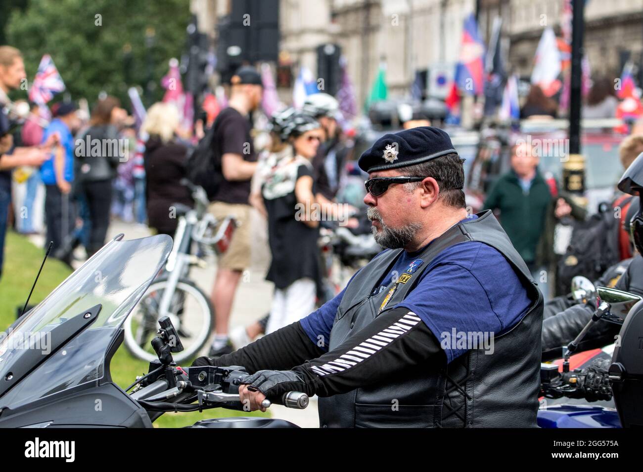 Northern Ireland Veterans Movement at Veterans National Protest Day  gather to protest at their treatment by successive UK governments Stock Photo