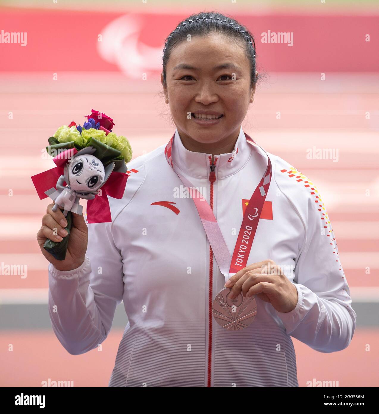 Tokyo, Japan. 29th Aug, 2021. Yang Yue of China poses for photos during