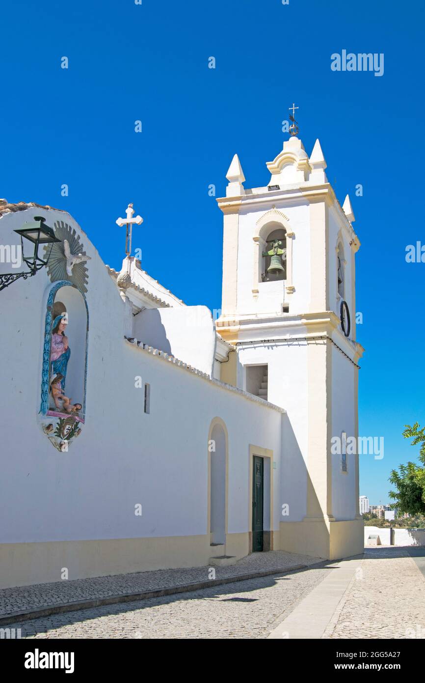Church Of Our Lady Of Conception In Ferragudo Algarve Portugal Stock church-of-our-lady-of-conception-in-ferragudo-algarve-portugal-stock