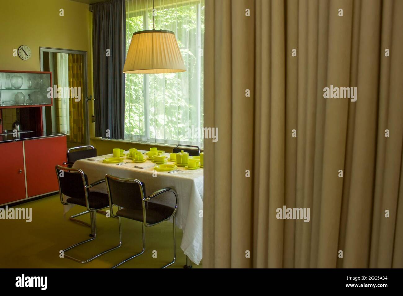 ROTTERDAM, NETHERLANDS - JULY 25, 2021: Interior of Sonneveld house in Rotterdam, Netherlands. This house in Nieuwe Bouwen style was built at 1933. Stock Photo